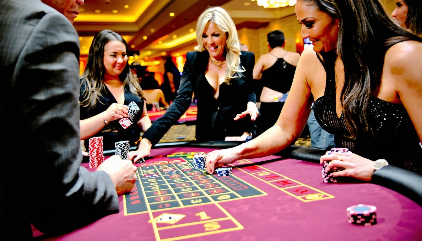 Guests enjoying a casino party in Chico, California